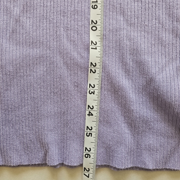 NWT Boston Proper Lavender Snowflake Embellished Zip Mock Neck Sweater L Ribbed - Picture 12 of 13